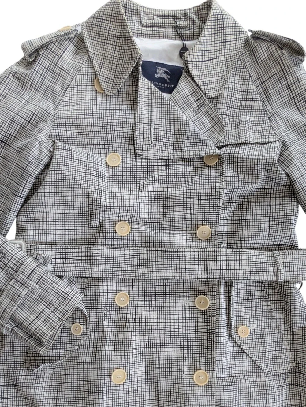 Burberry Cotton Trench Coat Size 4 - Picture 3 of 12